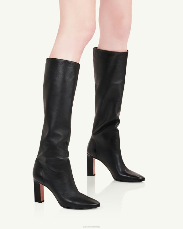 Aquazzura Manzoni Boot 85 BLACK 8TLF301