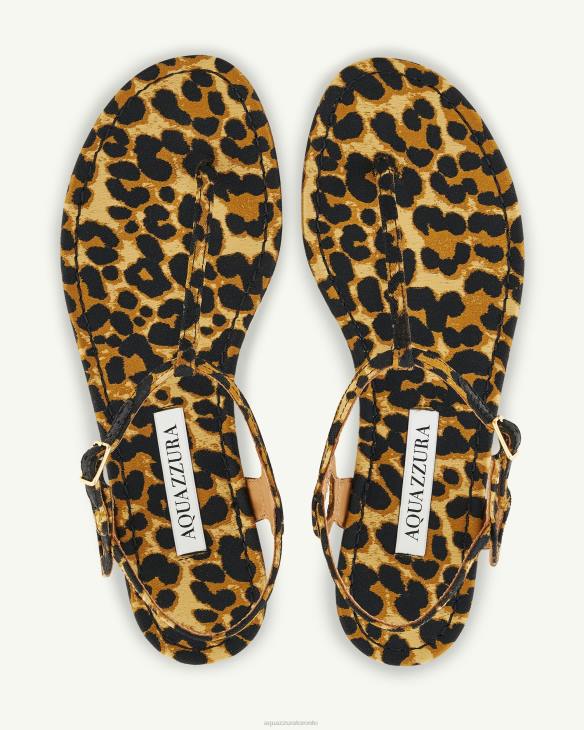 Aquazzura Almost Bare Sandal Flat LEOPARD 8TLF4