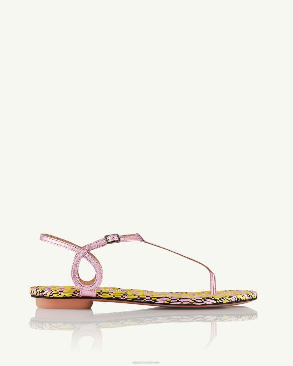 Aquazzura Almost Bare Sandal Flat PINK 8TLF28