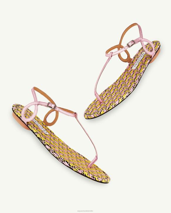 Aquazzura Almost Bare Sandal Flat PINK 8TLF28