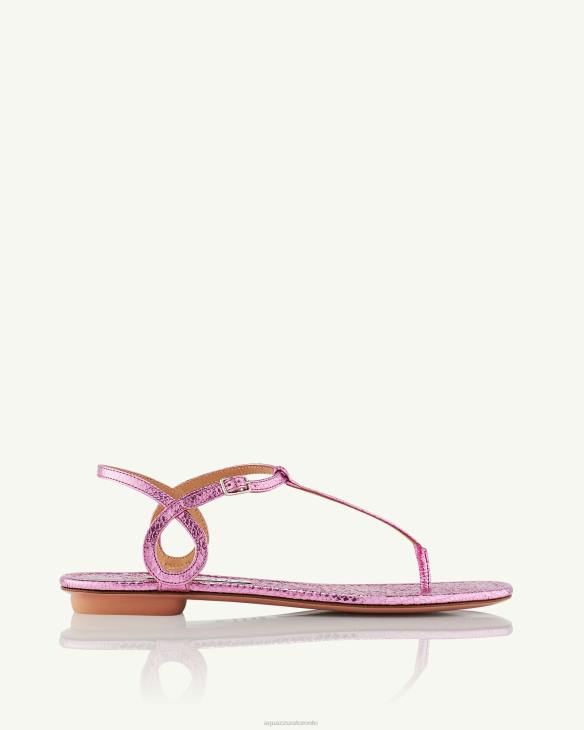 Aquazzura Almost Bare Sandal Flat PINK 8TLF29