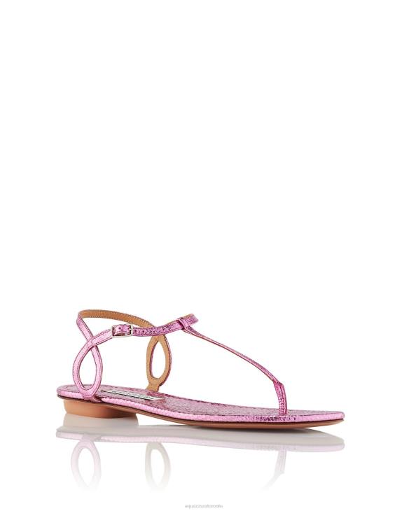 Aquazzura Almost Bare Sandal Flat PINK 8TLF29