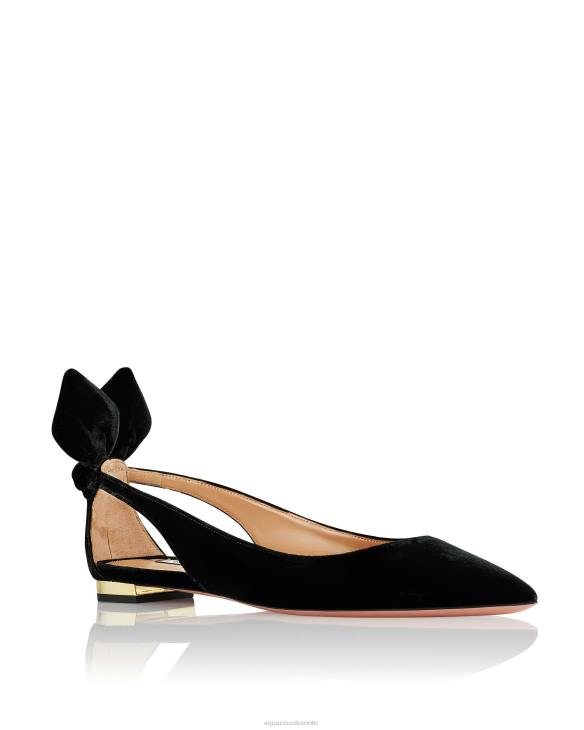 Aquazzura Bow Tie Ballet BLACK 8TLF259