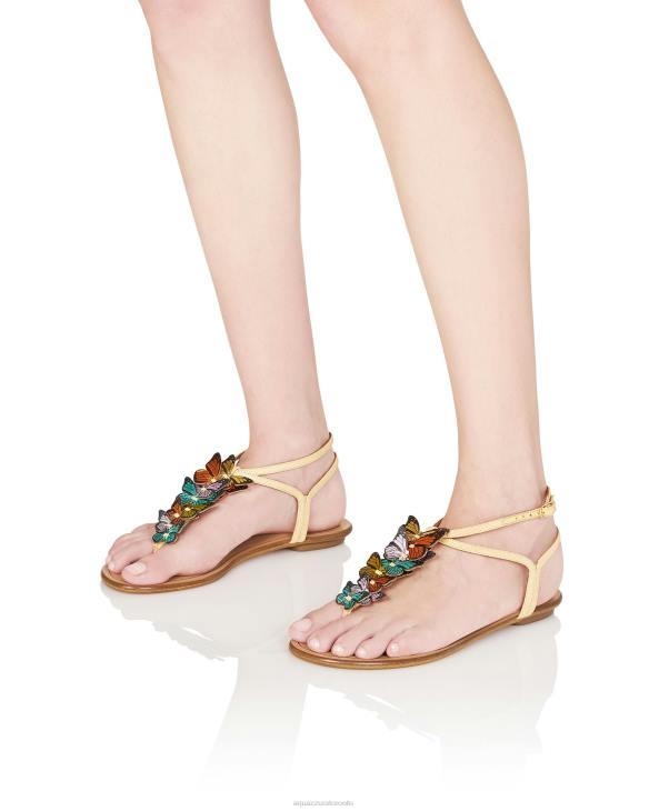 Aquazzura Papillon Sandal Flat BEIGE 8TLF61