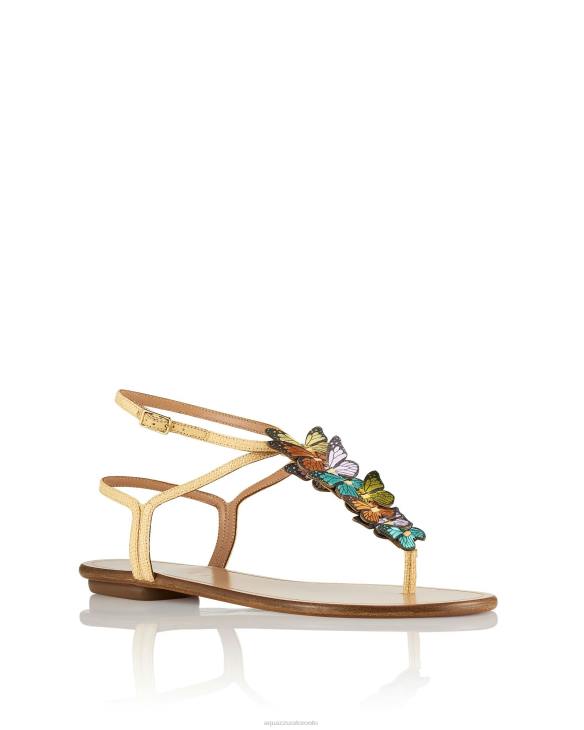 Aquazzura Papillon Sandal Flat BEIGE 8TLF61