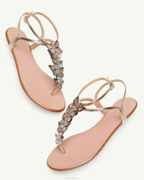 Aquazzura Papillon Sandal Flat GOLD 8TLF58