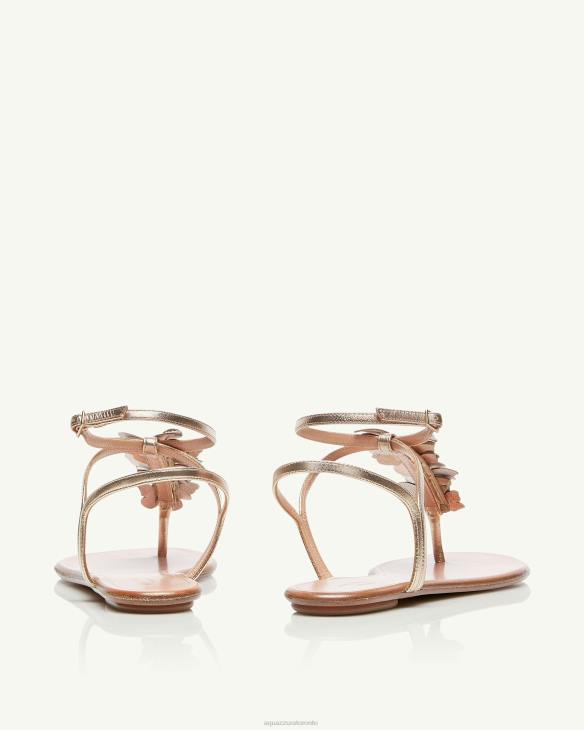 Aquazzura Papillon Sandal Flat GOLD 8TLF58