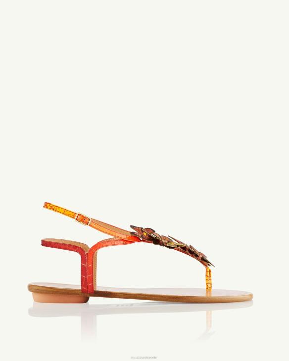 Aquazzura Papillon Sandal Flat ORANGE 8TLF71