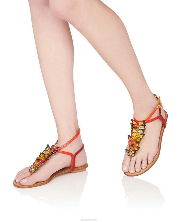 Aquazzura Papillon Sandal Flat ORANGE 8TLF71