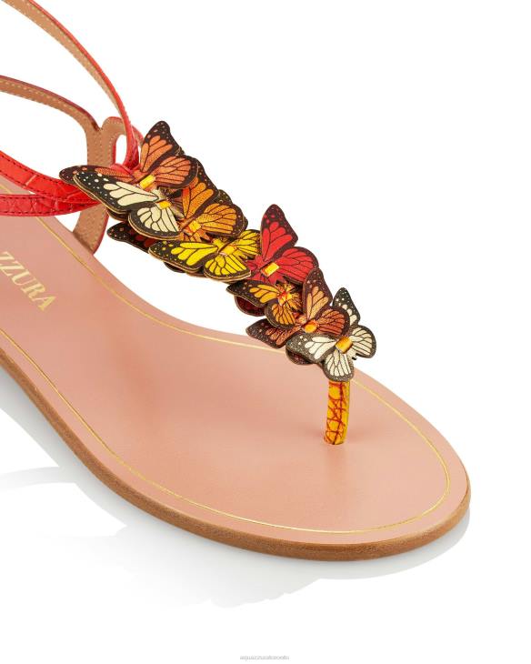 Aquazzura Papillon Sandal Flat ORANGE 8TLF71