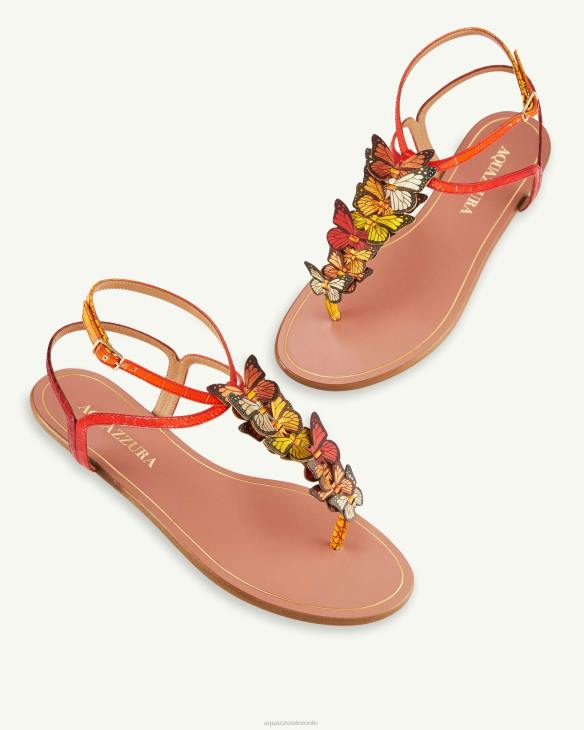 Aquazzura Papillon Sandal Flat ORANGE 8TLF71