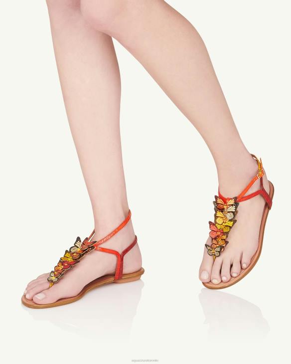 Aquazzura Papillon Sandal Flat ORANGE 8TLF71