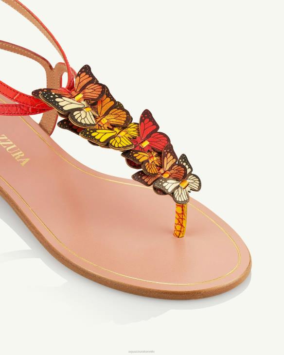 Aquazzura Papillon Sandal Flat ORANGE 8TLF71