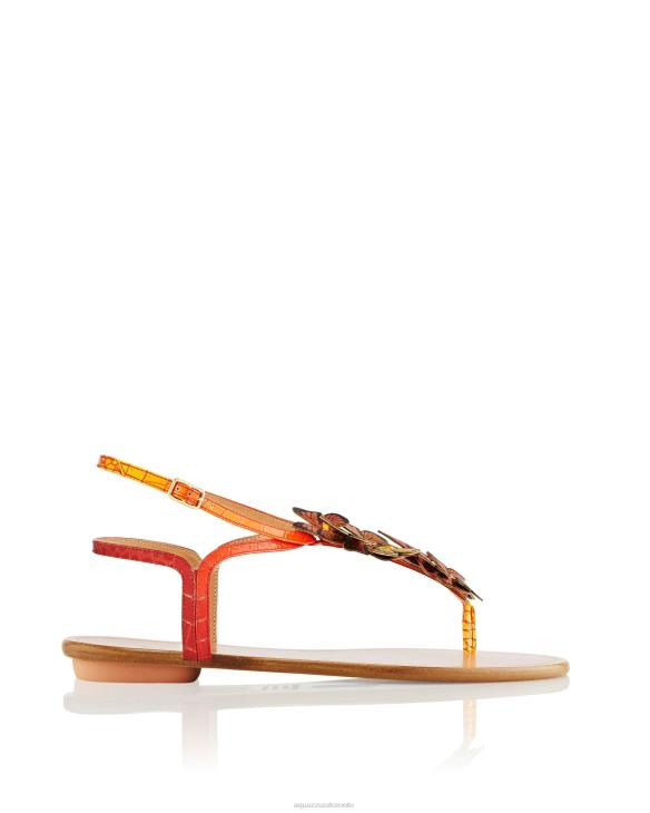 Aquazzura Papillon Sandal Flat ORANGE 8TLF71