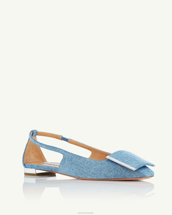 Aquazzura Shibuya Flat BLUE 8TLF252