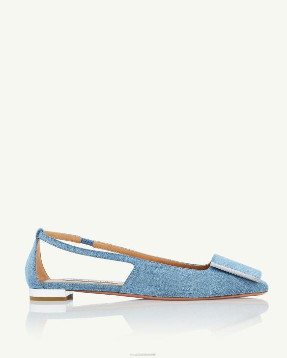 Aquazzura Shibuya Flat BLUE 8TLF252