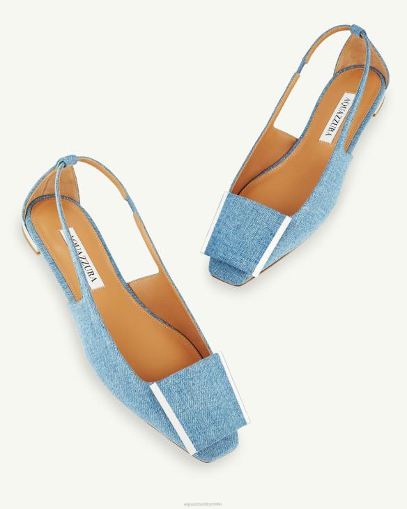 Aquazzura Shibuya Flat BLUE 8TLF252