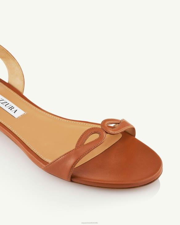 Aquazzura Tessa Sandal Flat BROWN 8TLF144