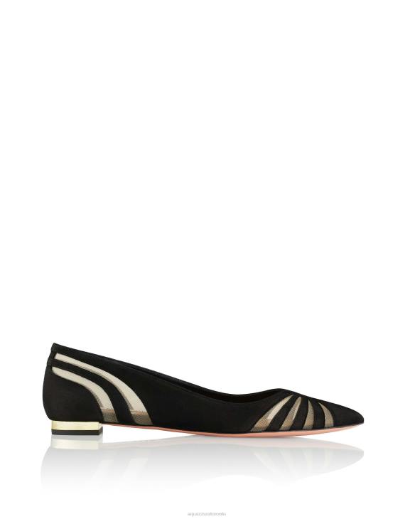 Aquazzura The Spy Flat BLACK 8TLF271