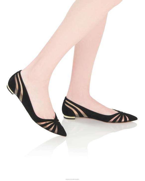 Aquazzura The Spy Flat BLACK 8TLF271