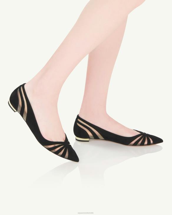 Aquazzura The Spy Flat BLACK 8TLF271