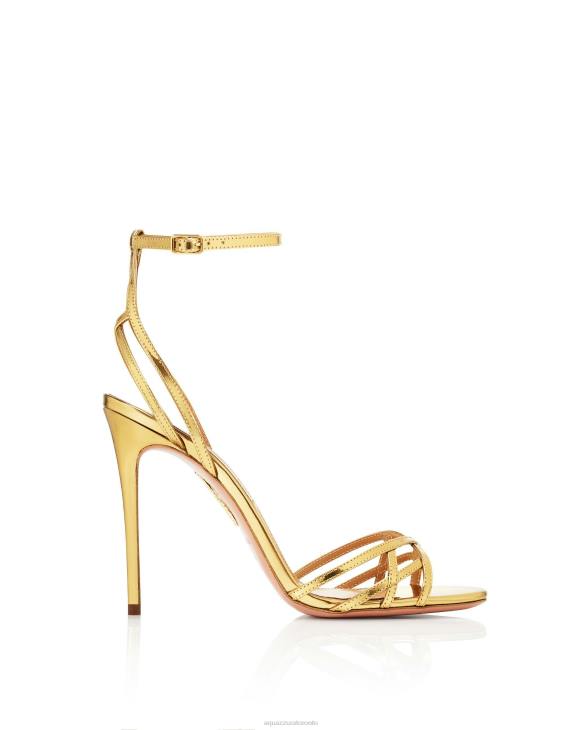 Aquazzura All I Want Sandal 105 GOLD 8TLF68