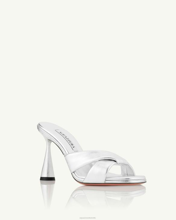 Aquazzura Amore Mule 95 SILVER 8TLF94