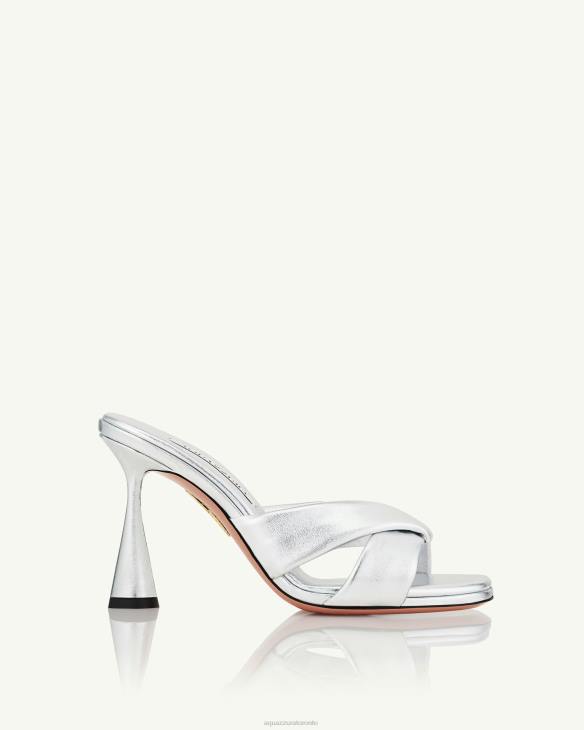 Aquazzura Amore Mule 95 SILVER 8TLF94