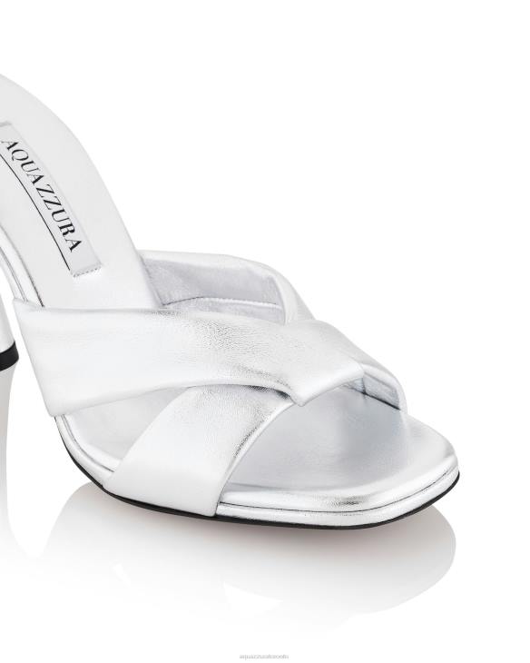 Aquazzura Amore Mule 95 SILVER 8TLF94