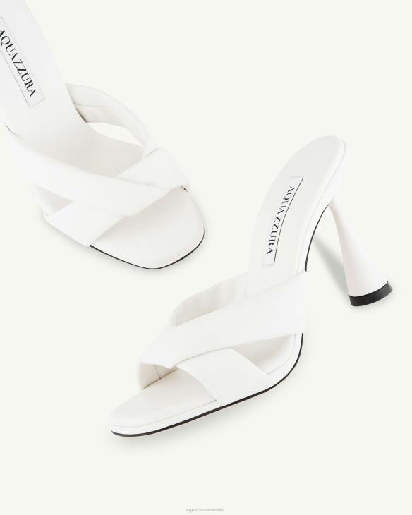 Aquazzura Amore Mule 95 WHITE 8TLF21