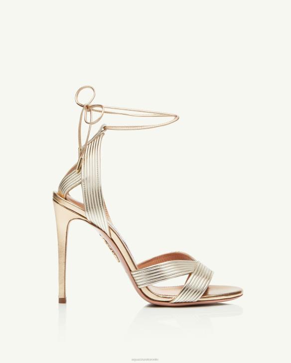 Aquazzura Ari Sandal 105 GOLD 8TLF129