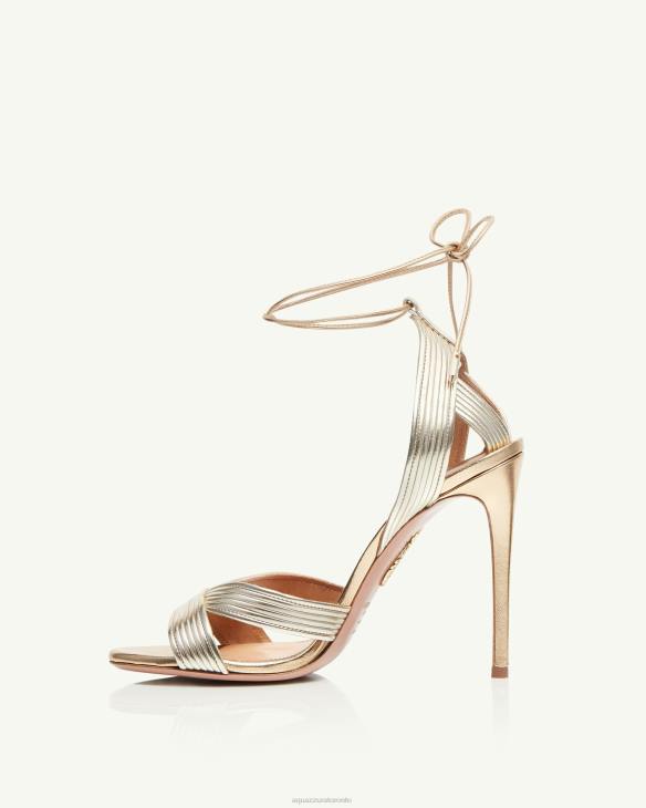 Aquazzura Ari Sandal 105 GOLD 8TLF129