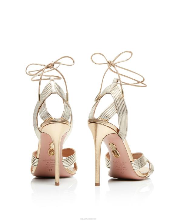 Aquazzura Ari Sandal 105 GOLD 8TLF129