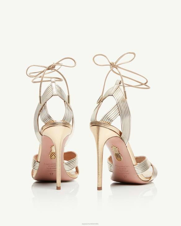 Aquazzura Ari Sandal 105 GOLD 8TLF129