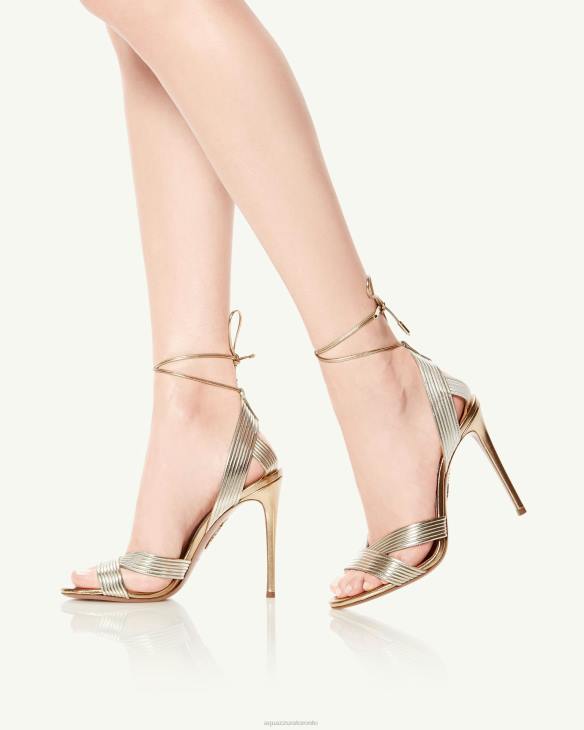 Aquazzura Ari Sandal 105 GOLD 8TLF129