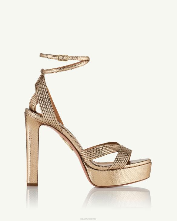 Aquazzura Ari Sandal Plateau 120 GOLD 8TLF276