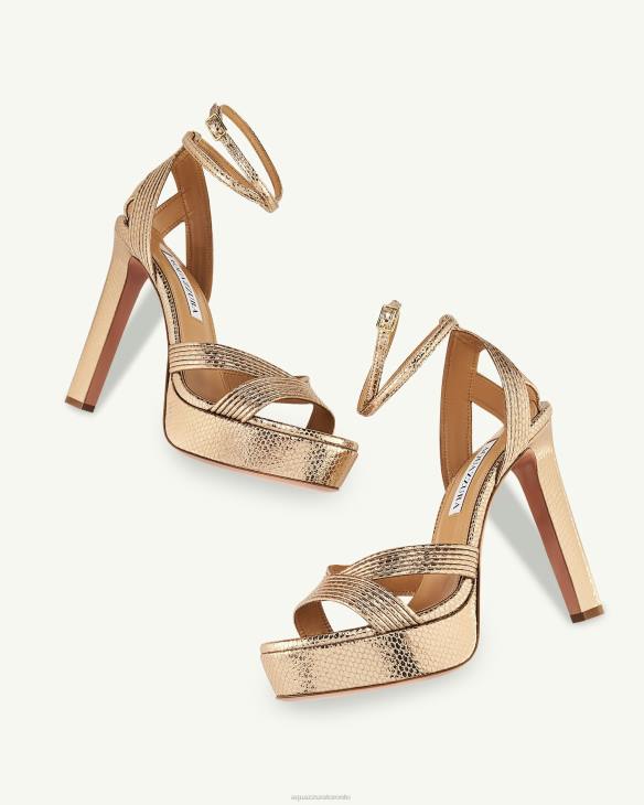 Aquazzura Ari Sandal Plateau 120 GOLD 8TLF276