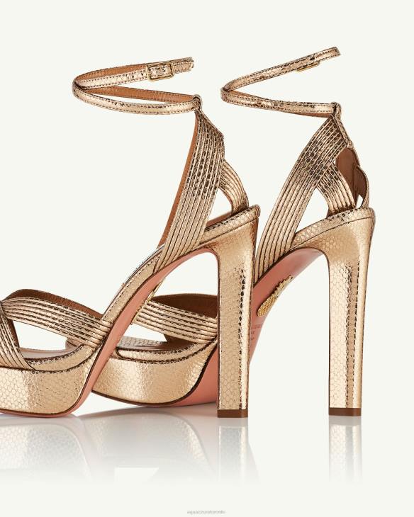 Aquazzura Ari Sandal Plateau 120 GOLD 8TLF276