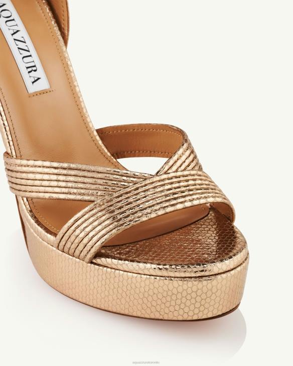 Aquazzura Ari Sandal Plateau 120 GOLD 8TLF276