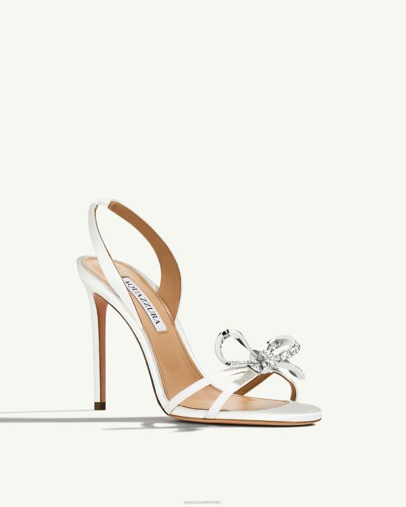 Aquazzura Babe Sandal 105 WHITE 8TLF161