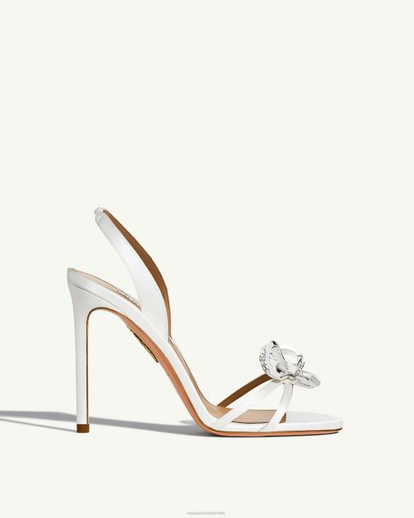 Aquazzura Babe Sandal 105 WHITE 8TLF161