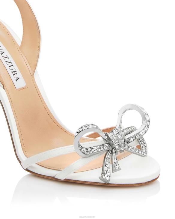 Aquazzura Babe Sandal 105 WHITE 8TLF161