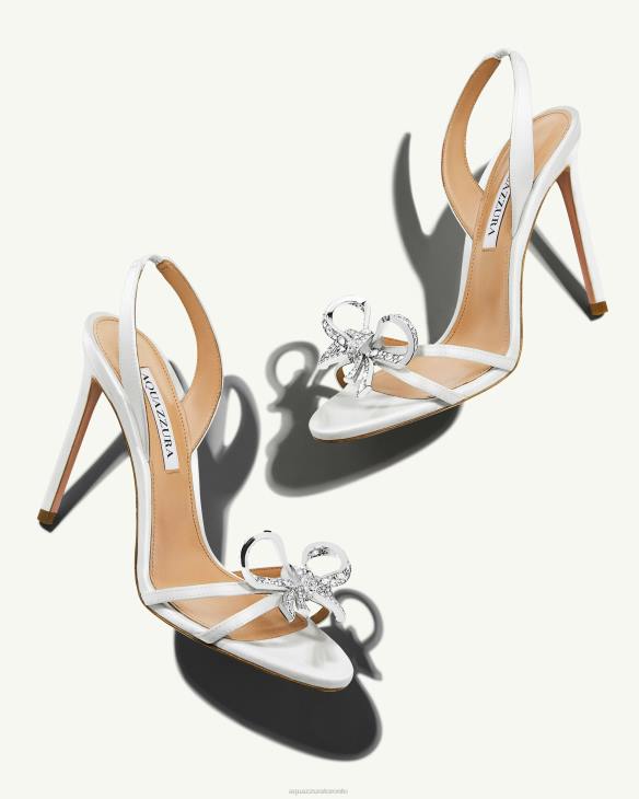 Aquazzura Babe Sandal 105 WHITE 8TLF161