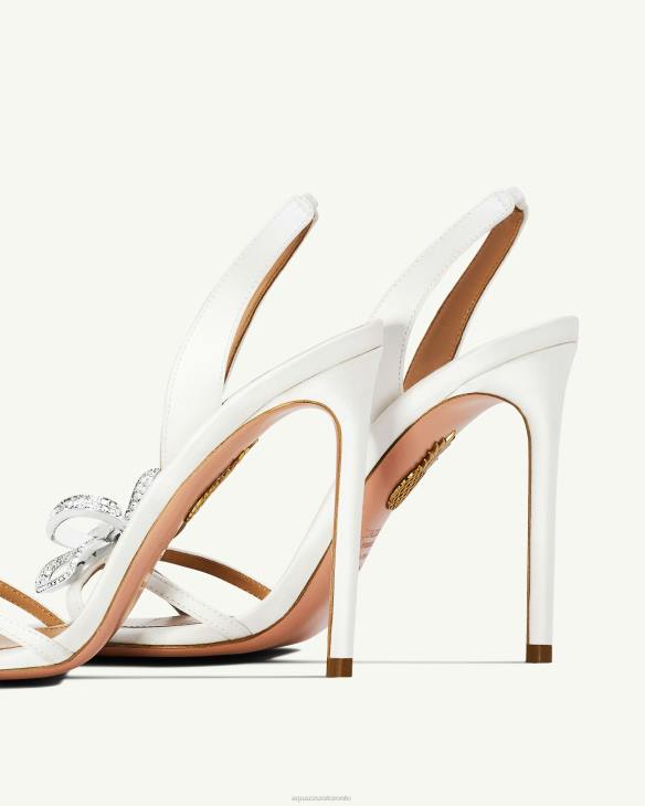 Aquazzura Babe Sandal 105 WHITE 8TLF161