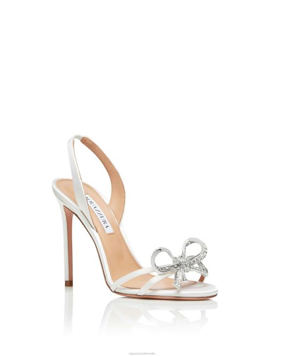 Aquazzura Babe Sandal 105 WHITE 8TLF161