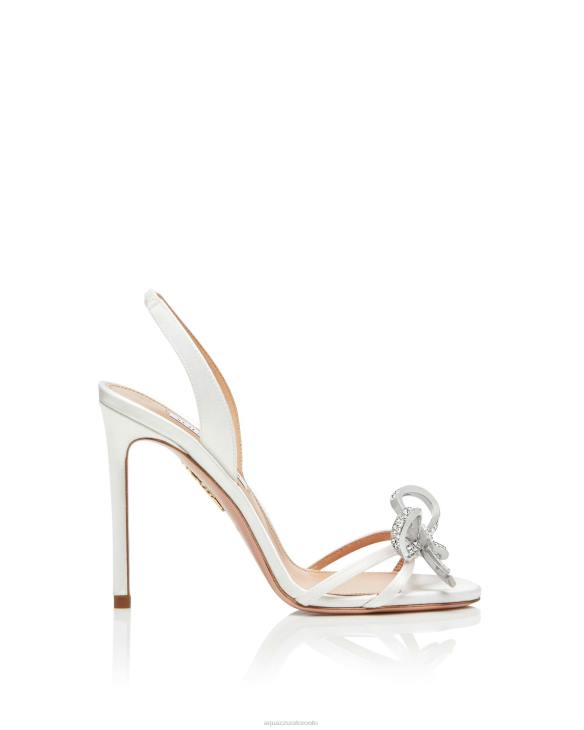 Aquazzura Babe Sandal 105 WHITE 8TLF161