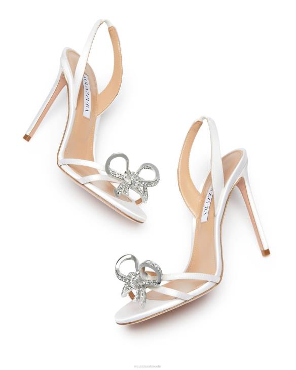 Aquazzura Babe Sandal 105 WHITE 8TLF161