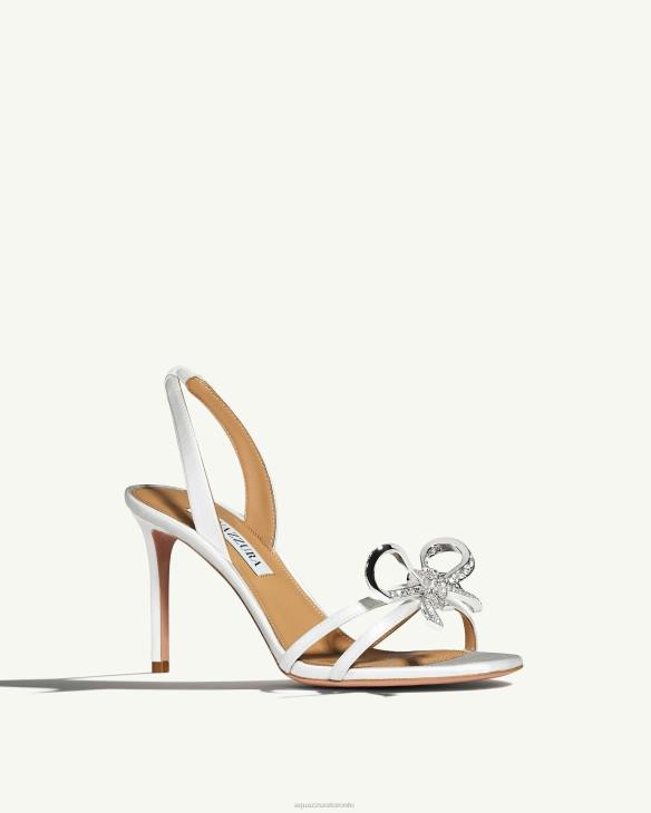 Aquazzura Babe Sandal 85 WHITE 8TLF164