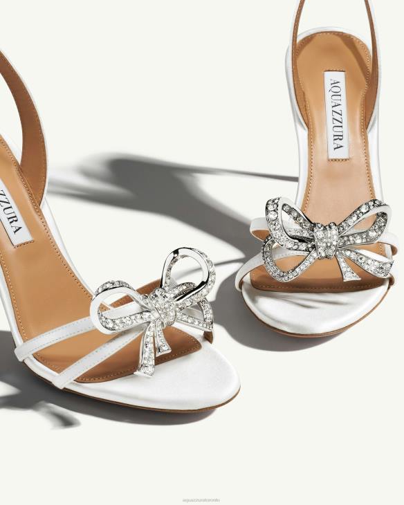 Aquazzura Babe Sandal 85 WHITE 8TLF164