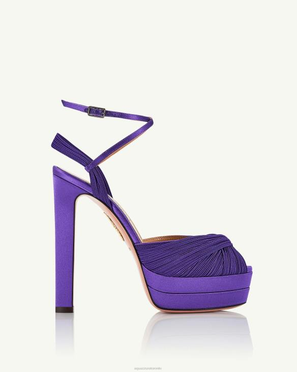 Aquazzura Bellini Beauty Plateau 130 PURPLE 8TLF275